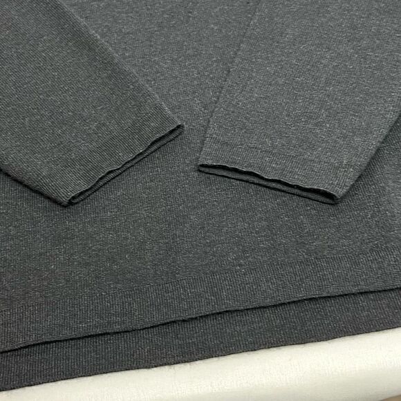 Francesco Morri vintage charcoal gray V-neck merino wool blend sweater size L - Picture 11 of 11